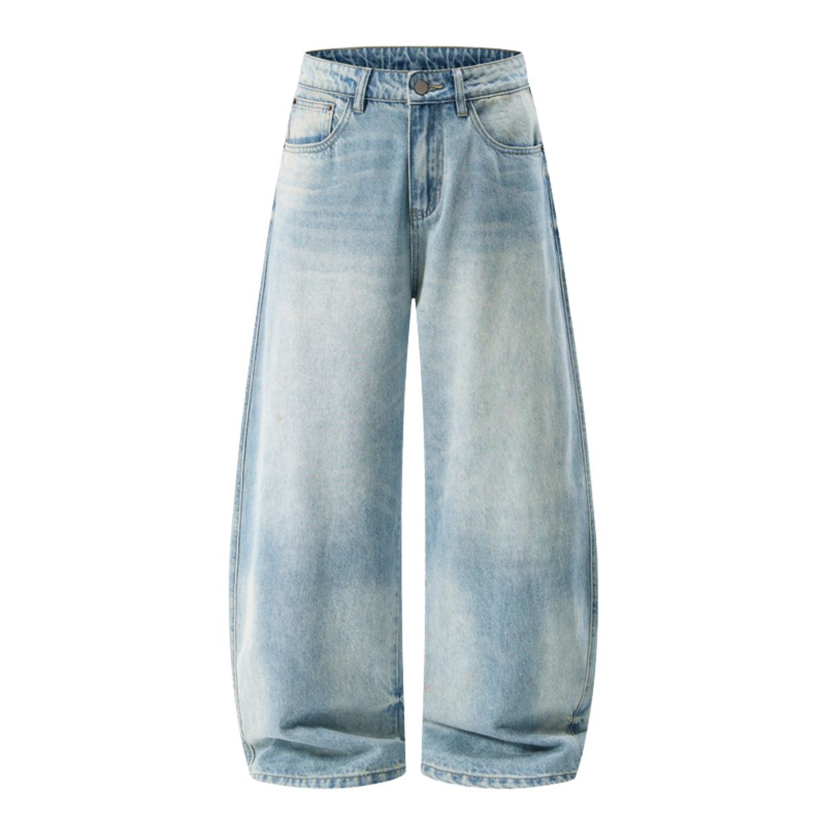 Vintage Light Blue Baggy Wide‑Leg Jeans