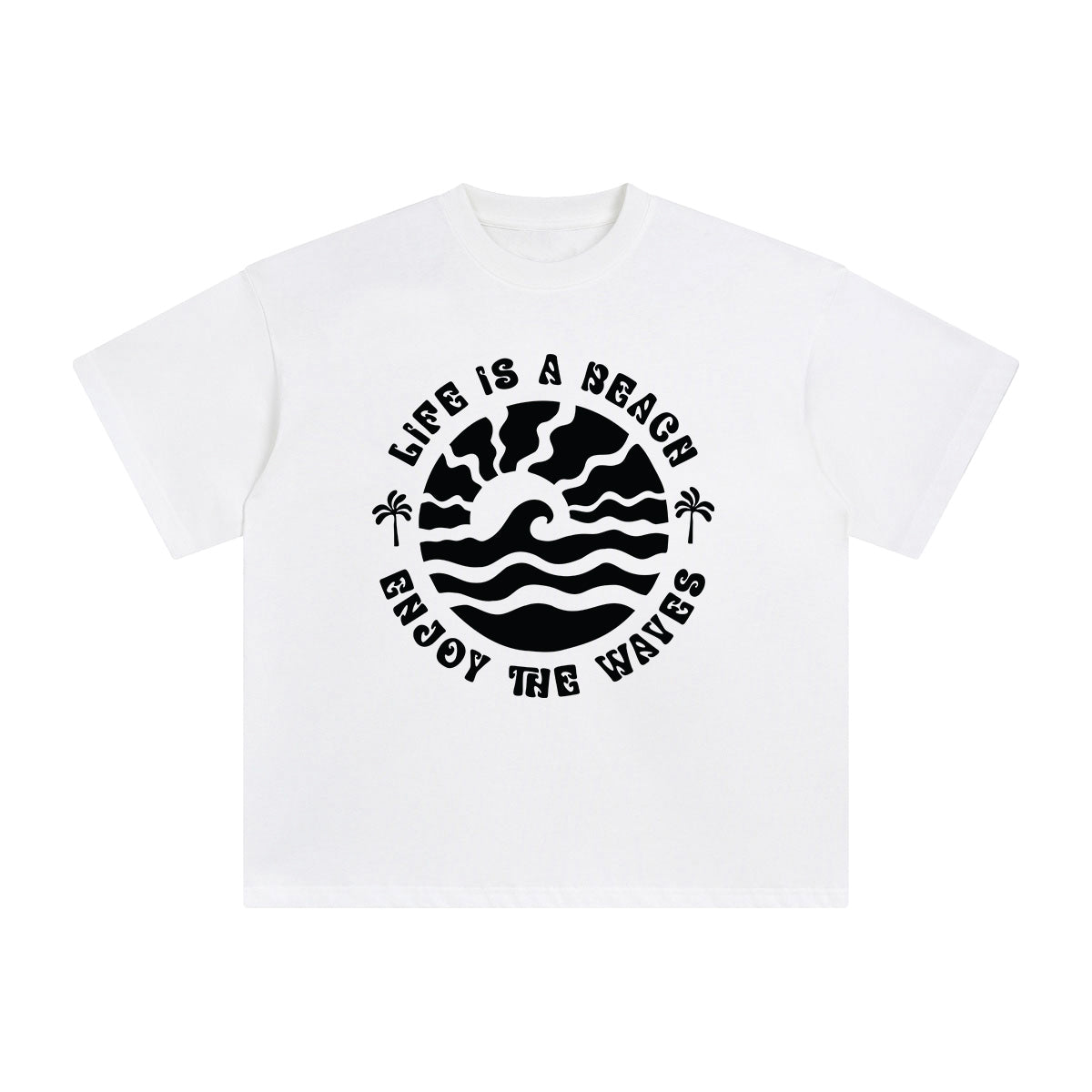 Sunrise & Waves Graphic Tee-INNBLAC Fashion Apparel