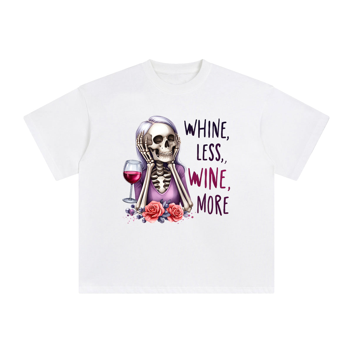 Wine Less Wine More Graphic Tee-INNBLAC Fashion Apparel