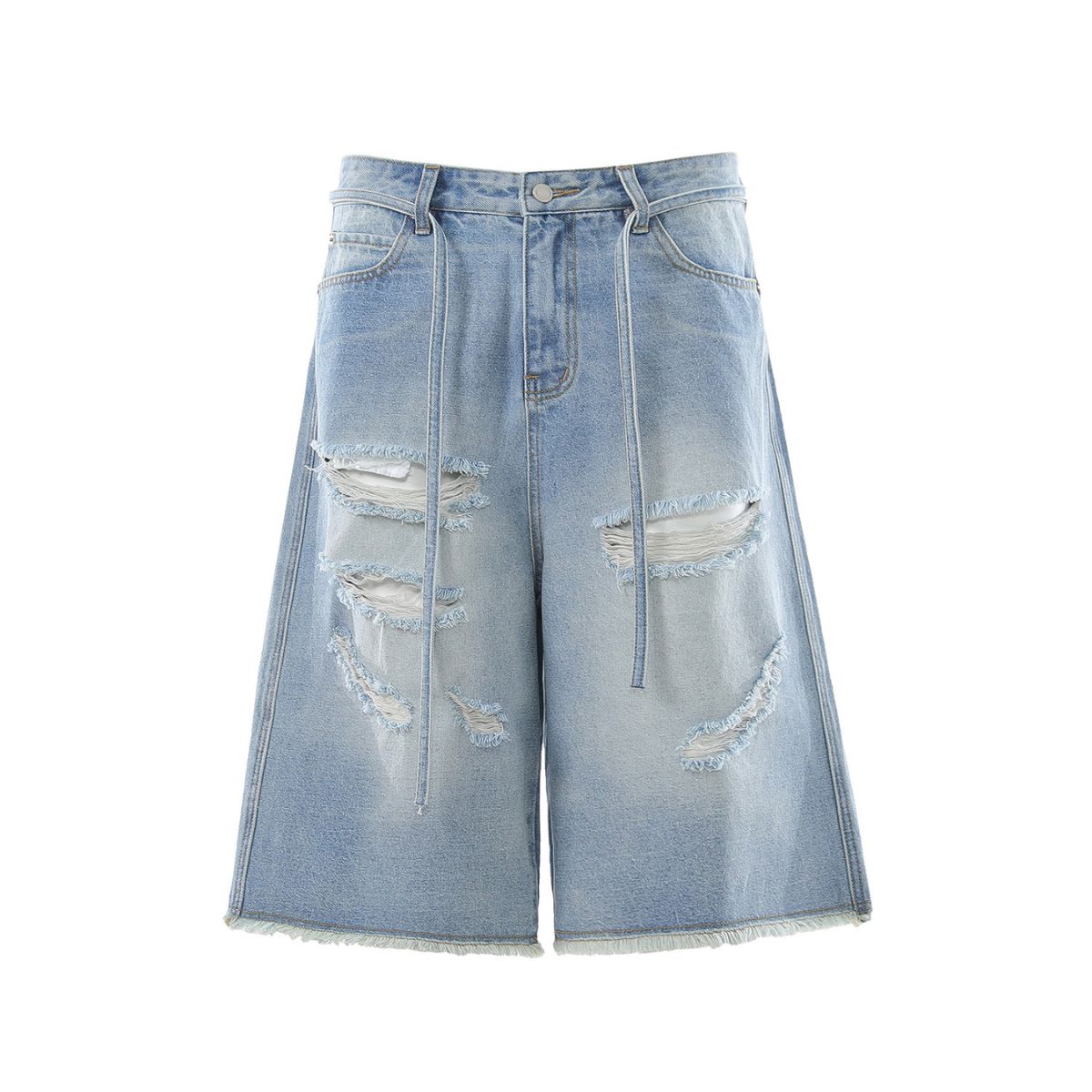Vintage Distressed Baggy Denim Bermuda Shorts