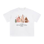 Boho Christmas Houses Graphic Tee-INNBLAC Fashion Apparel