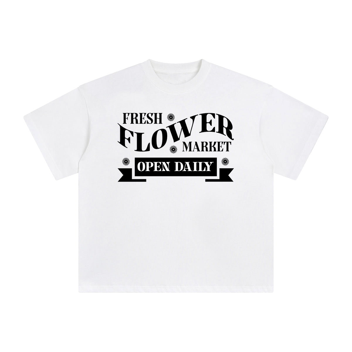 Fresh Flower Market Open Daily Aesthetic Graphic Tee-INNBLAC Fashion Apparel