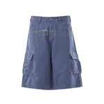 Vintage Washed Rhinestone Denim Bermuda Shorts