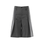 Vintage Pinstripe Wide Leg Cropped Trousers