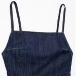 Indigo Spaghetti Straps Denim Maxi Dress