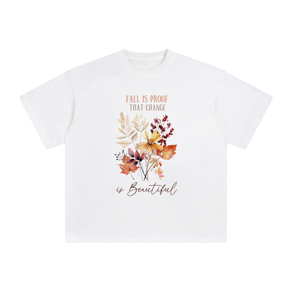 Fall Flowers Graphic Tee-INNBLAC Fashion Apparel