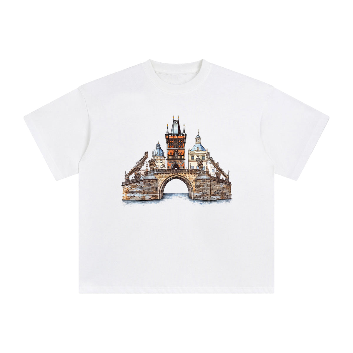 Charles Bridge Graphic Tee-INNBLAC Fashion Apparel