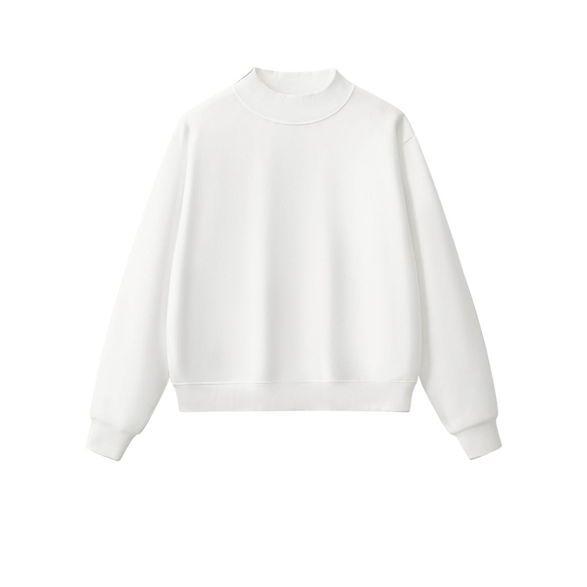 Women's Mockneck Solid Fleece Sweatshirt