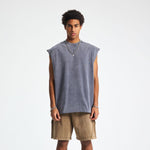Vintage Raw Edge Sleeveless Tee 8oz