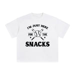 I'm Just Here For The Snacks Graphic Tee-INNBLAC Fashion Apparel