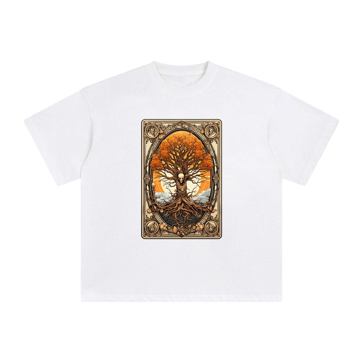 Tree Tarot Card Graphic Tee-INNBLAC Fashion Apparel