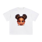 Peeking Boo Girl Graphic Tee-INNBLAC Fashion Apparel