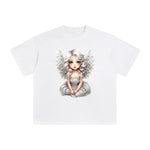 Silver Christmas Angel Graphic Tee-INNBLAC Fashion Apparel