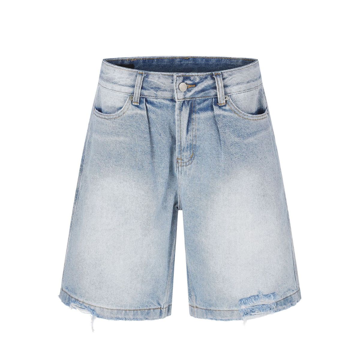 Vintage Distressed Relaxed Denim Shorts