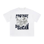 Protect Our Ocean Octopus Graphic Tee-INNBLAC Fashion Apparel
