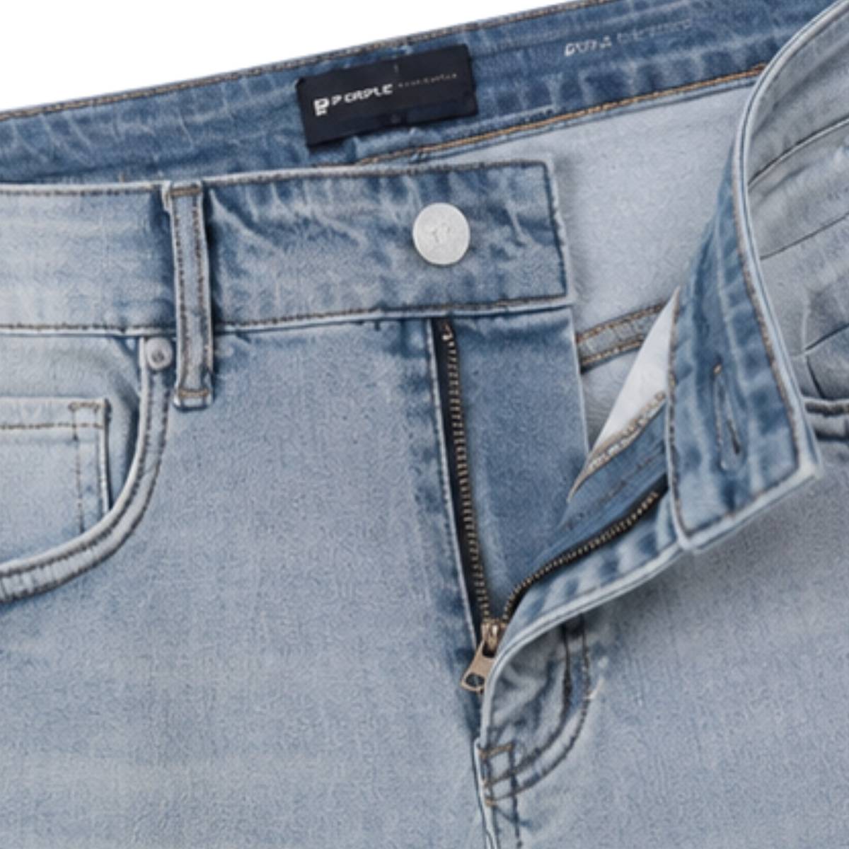 Crystal Trim Stretch Flared Denim Jeans