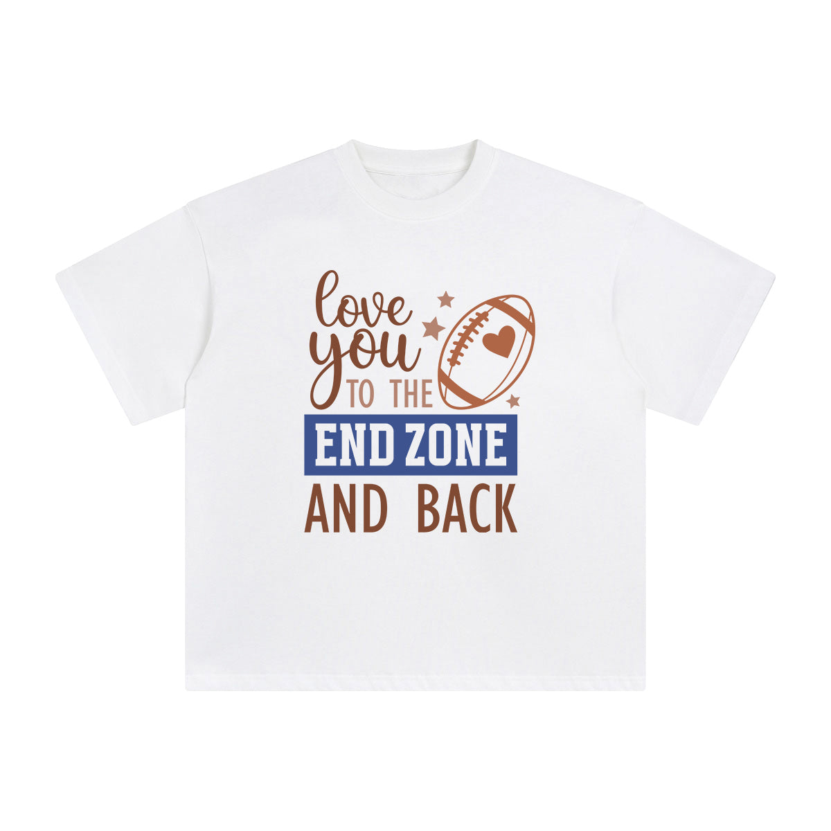 Love You To The End Zone And Back Graphic Tee-INNBLAC Fashion Apparel