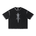 Retro Wasteland Paint-Splatter Distressed T-Shirt