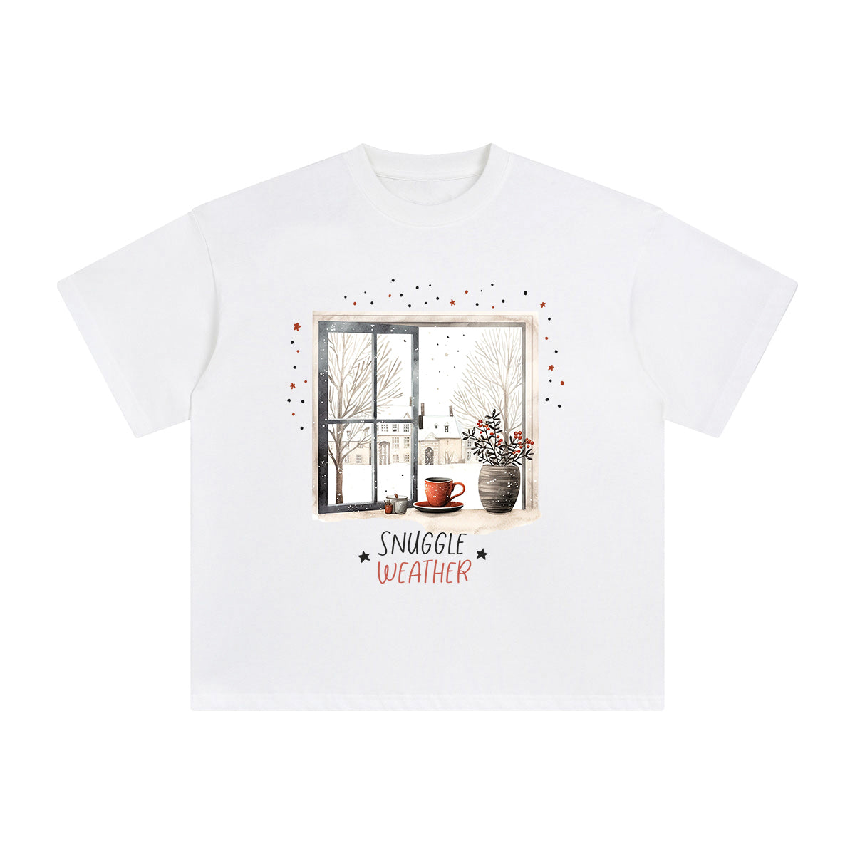 Snuggle Weather Graphic Tee-INNBLAC Fashion Apparel