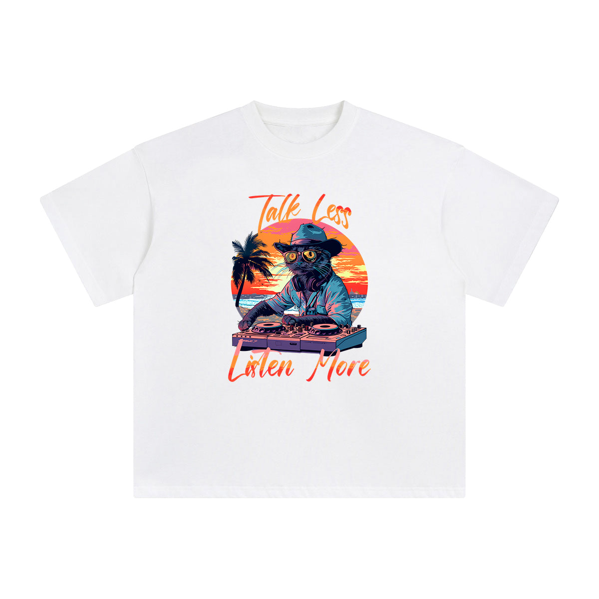 Talkless Listen More Graphic Tee-INNBLAC Fashion Apparel