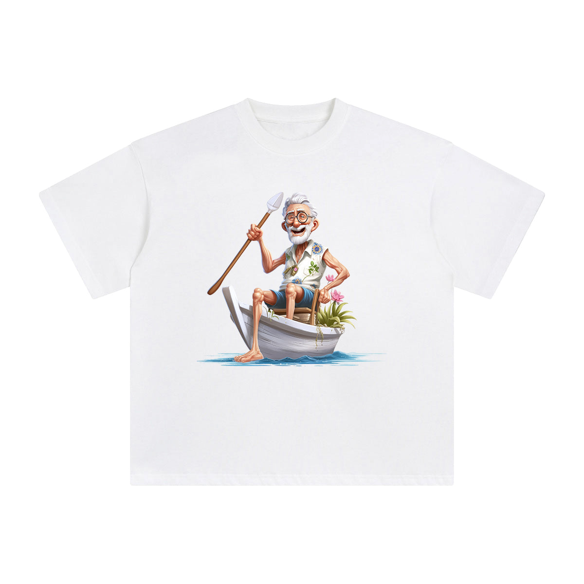 Grandpa On Boat Graphic Tee-INNBLAC Fashion Apparel
