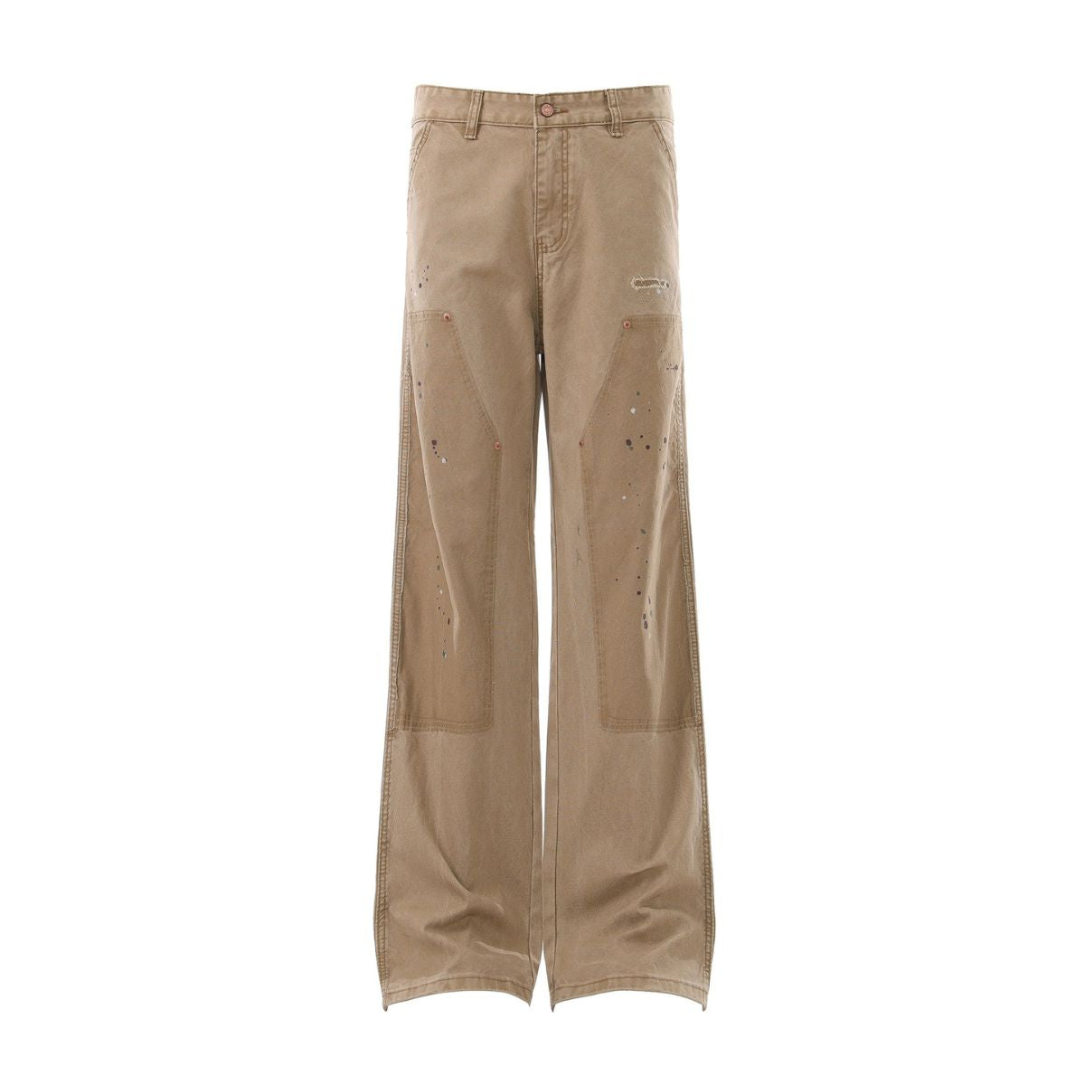 Vintage Washed Distressed Utility Straight Leg Pants