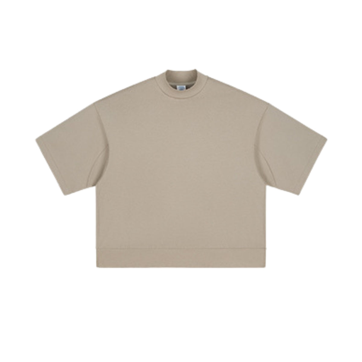 Relaxed Drop Shoulder Rib Hem BF Fit Casual Tee