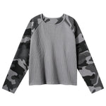 Reversible Double-Sided Waffle Camo Long Sleeve Shirt