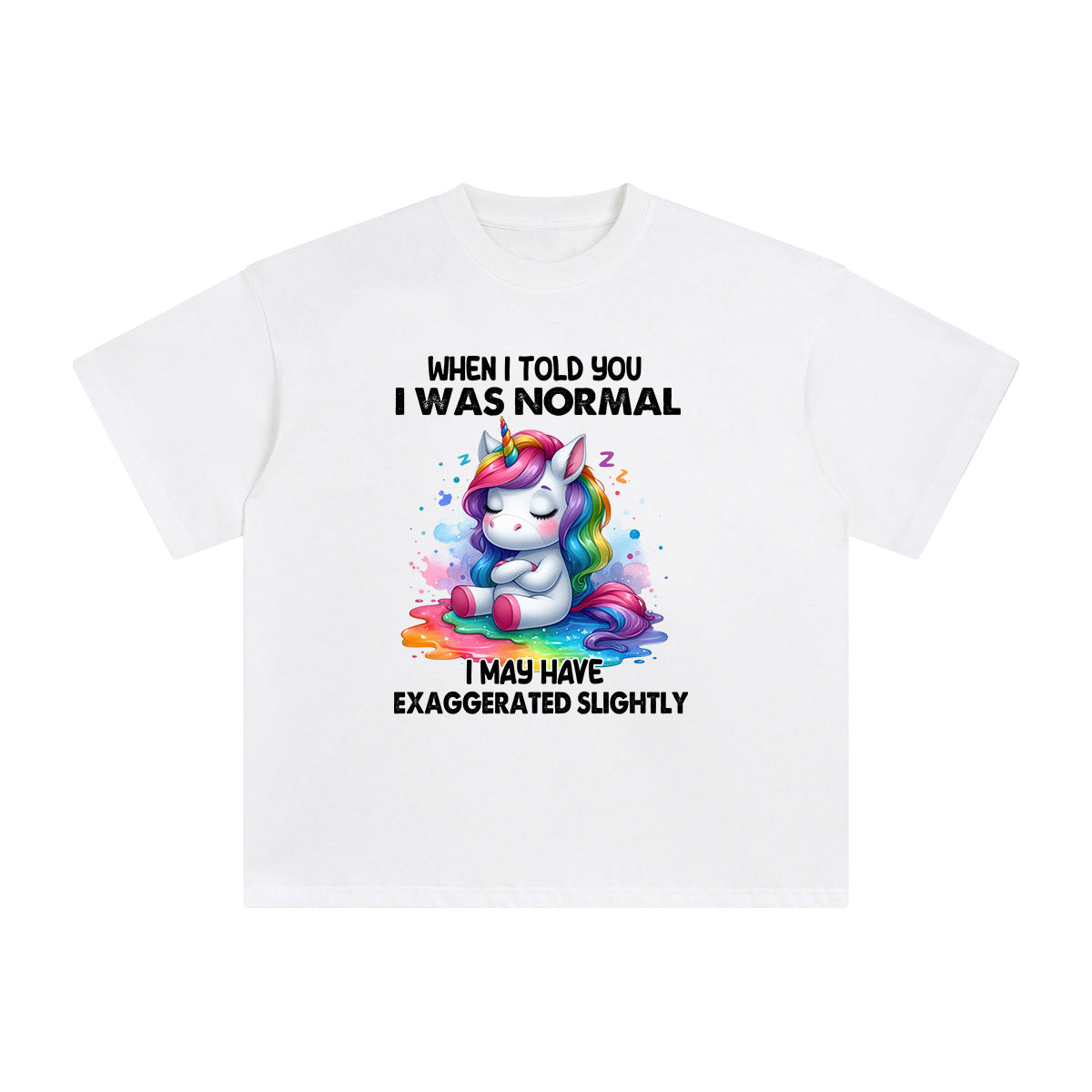 Sleeping Unicorn Graphic Tee-INNBLAC Fashion Apparel