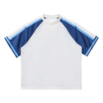 Breathable Mesh Contrast Retro Outdoor Activity Tee