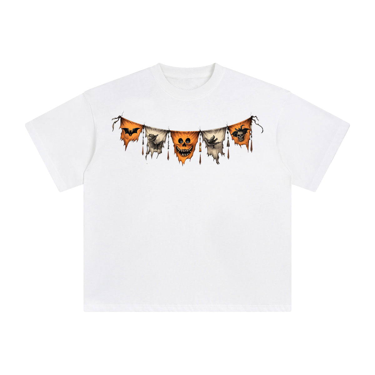 Halloween Flags Graphic Tee-INNBLAC Fashion Apparel