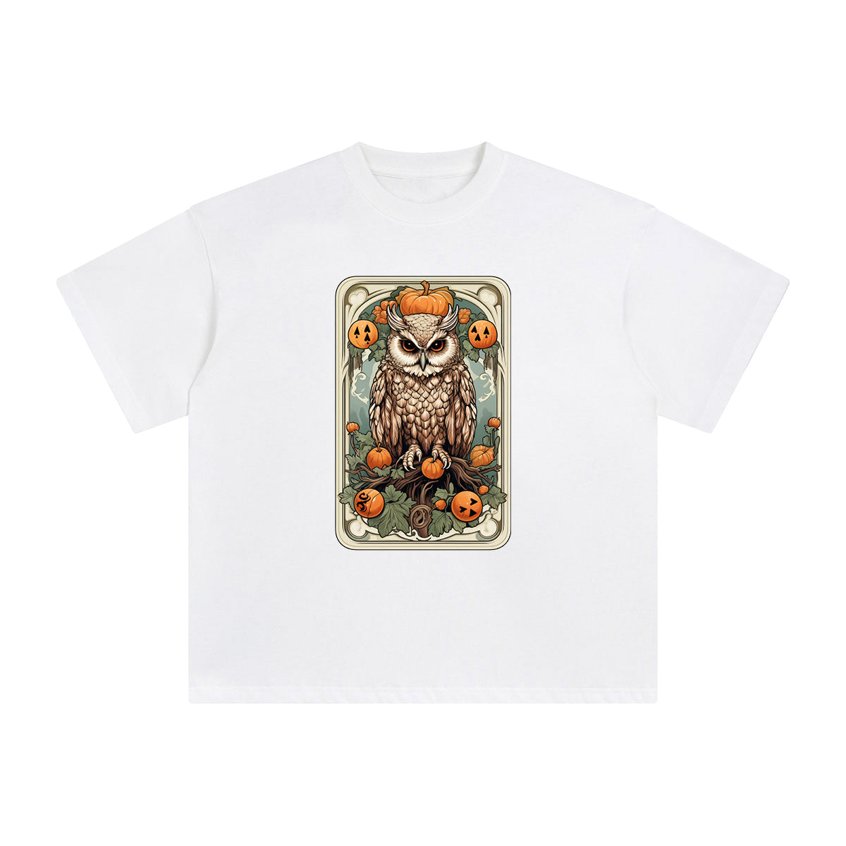 Owl Tarot Card Graphic Tee-INNBLAC Fashion Apparel
