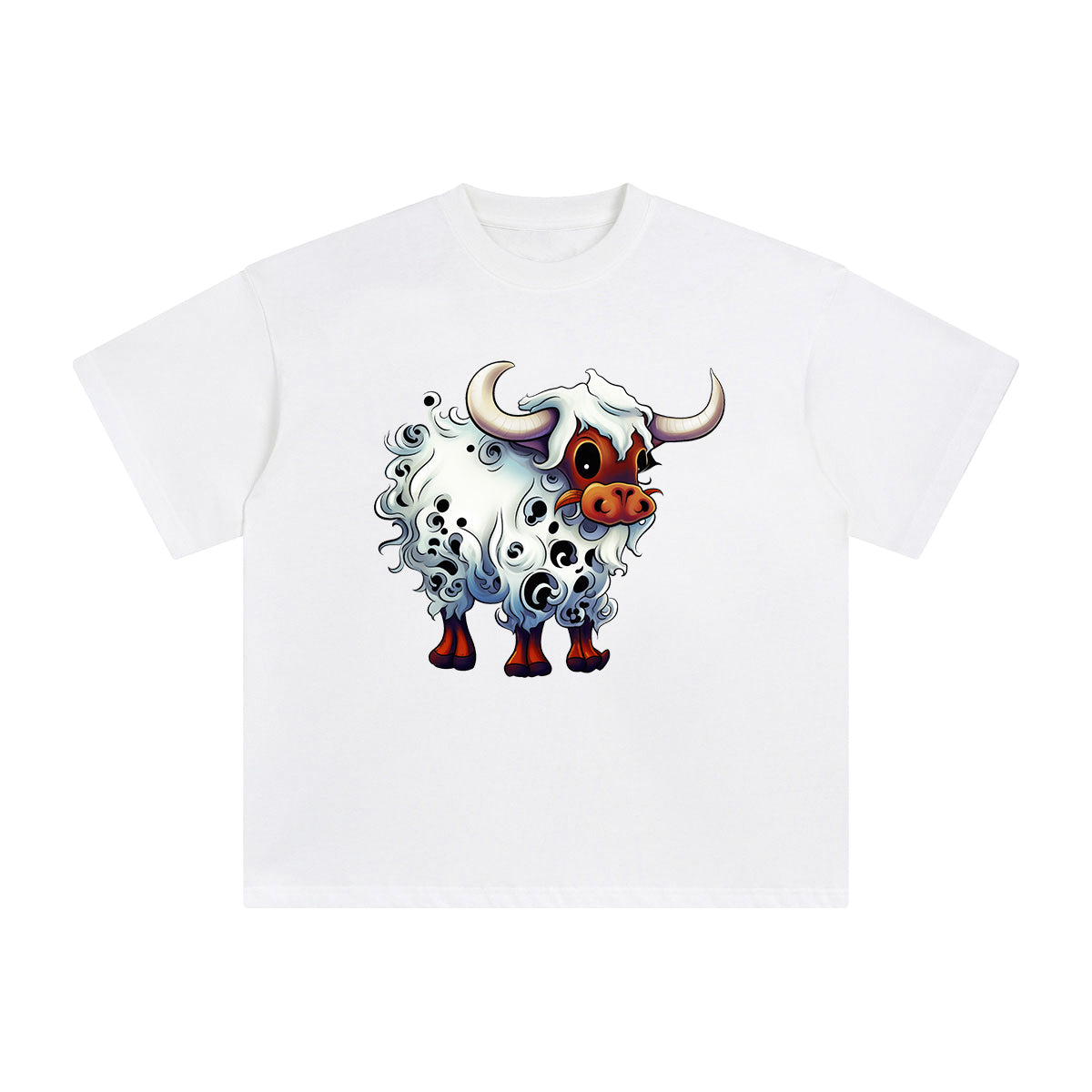 Funny Boo Cow Graphic Tee-INNBLAC Fashion Apparel