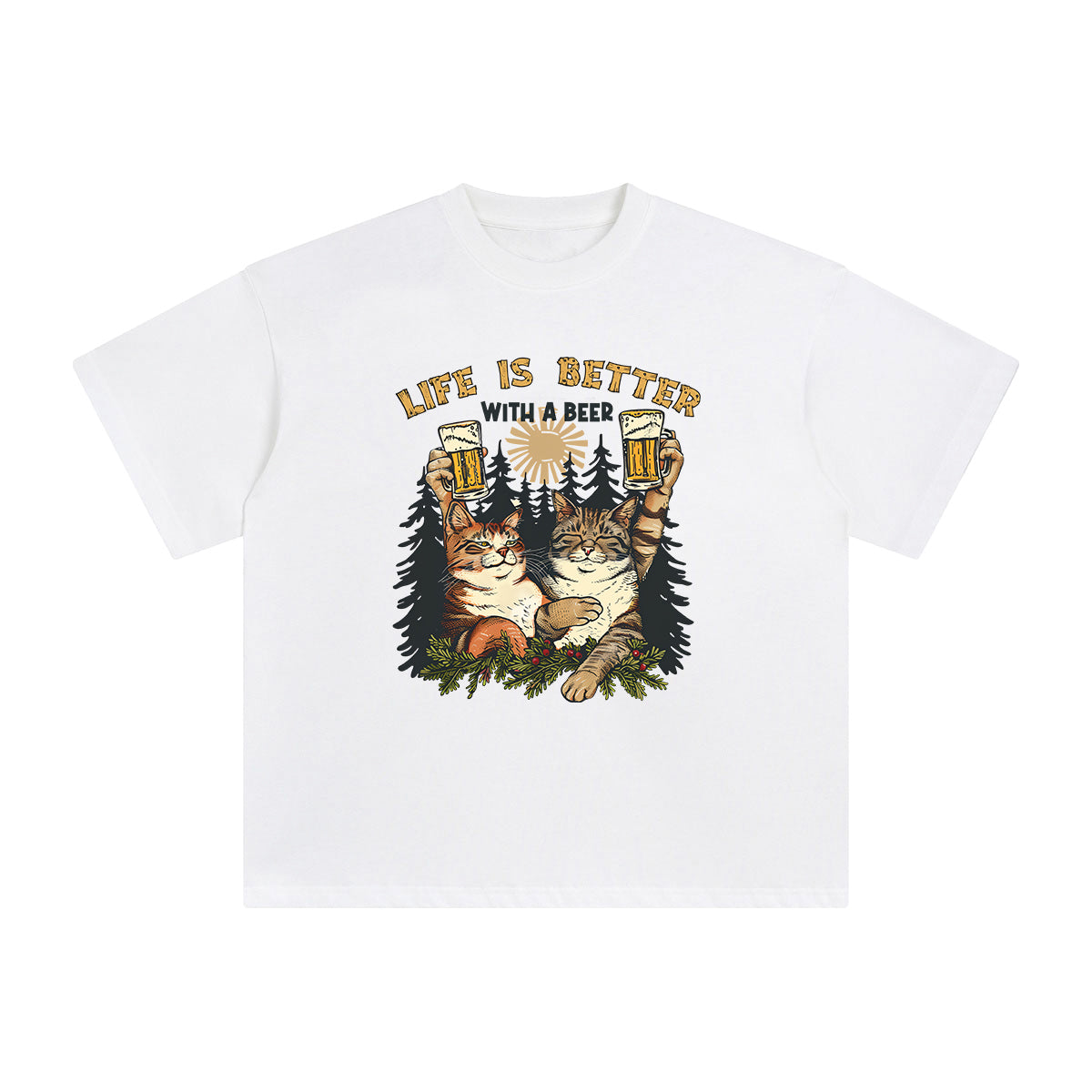 Life Is Better With A Beer Graphic Tee-INNBLAC Fashion Apparel
