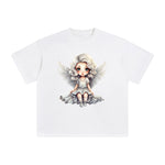 Silver Christmas Angel Graphic Tee-INNBLAC Fashion Apparel