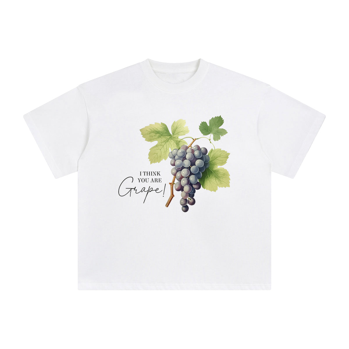 T Think You Are Grape Graphic Tee-INNBLAC Fashion Apparel