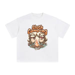 Sloth Camping Club Graphic Tee-INNBLAC Fashion Apparel
