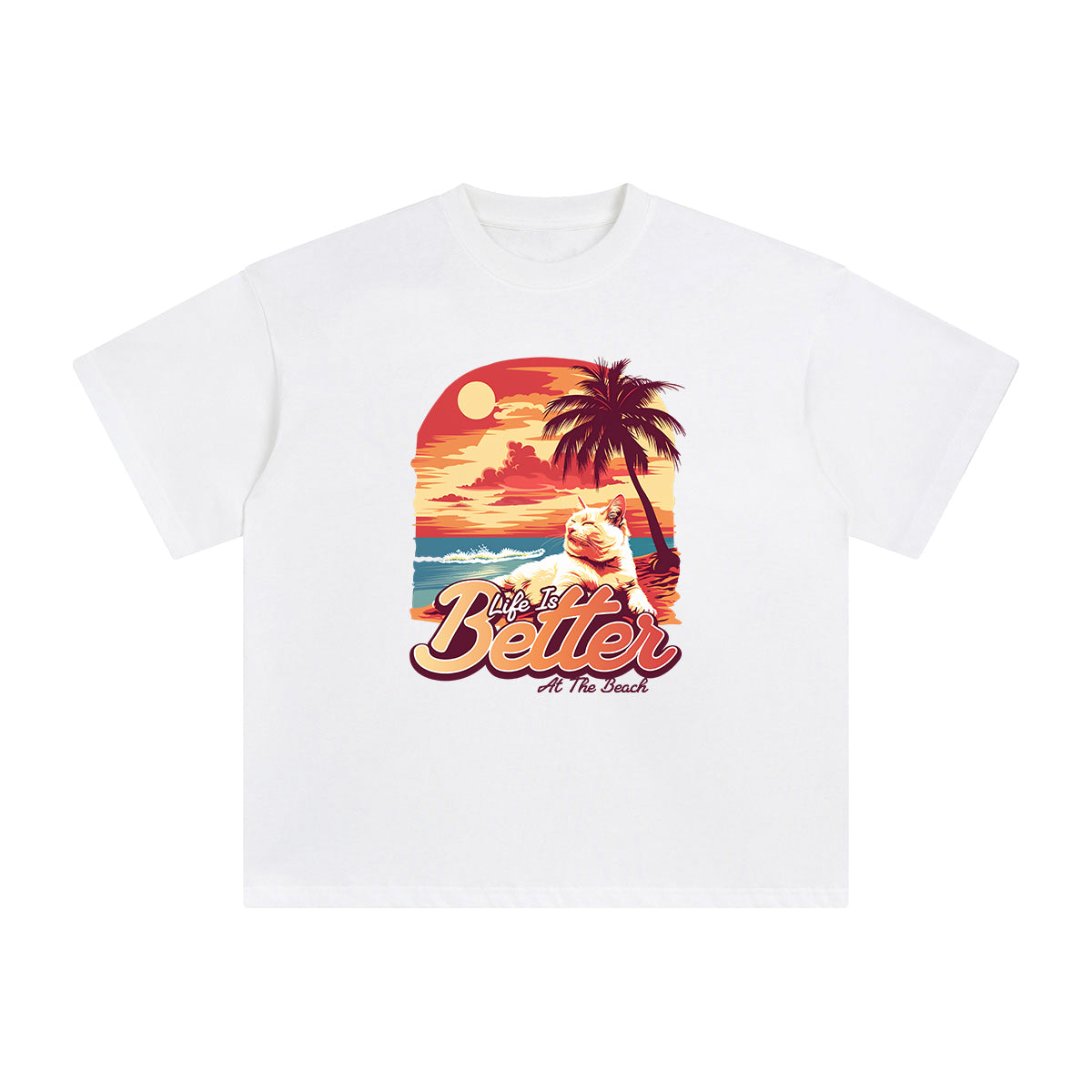 Life Is Better At The Beach Graphic Tee-INNBLAC Fashion Apparel