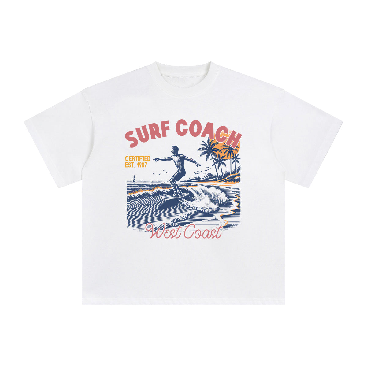 Surf Coach Graphic Tee-INNBLAC Fashion Apparel