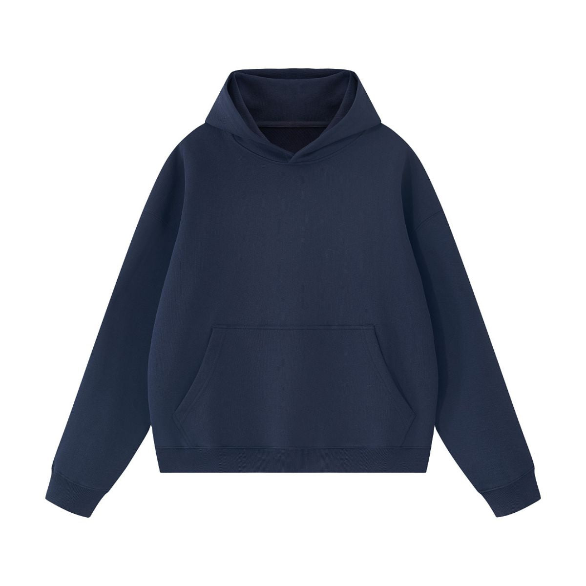 Cotton Structured French Terry Boxy Hoodie