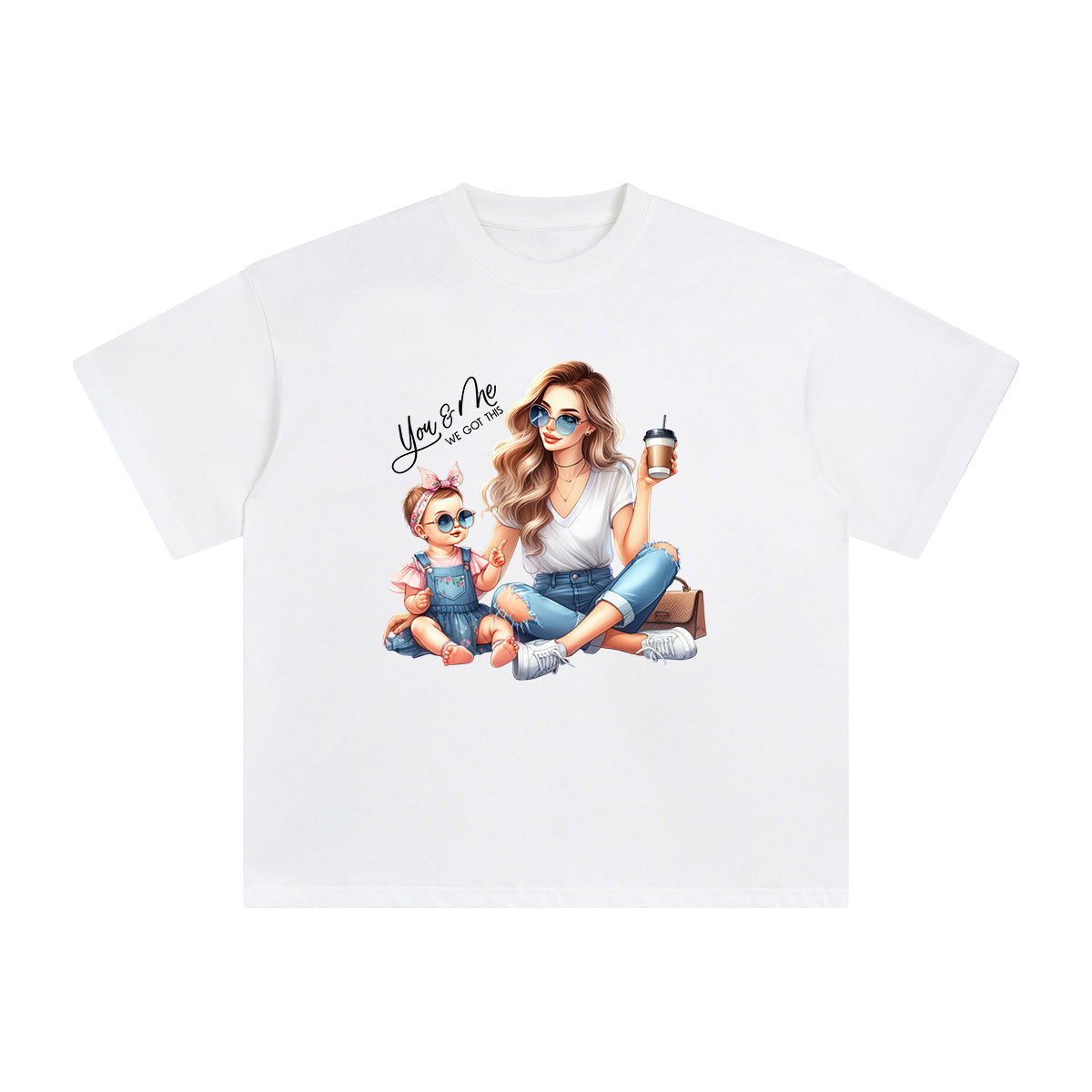 Fashion Mom & Baby Graphic Tee-INNBLAC Fashion Apparel