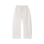 Heavyweight Washed Slit‑Destroyed Curved Wide Leg Pants