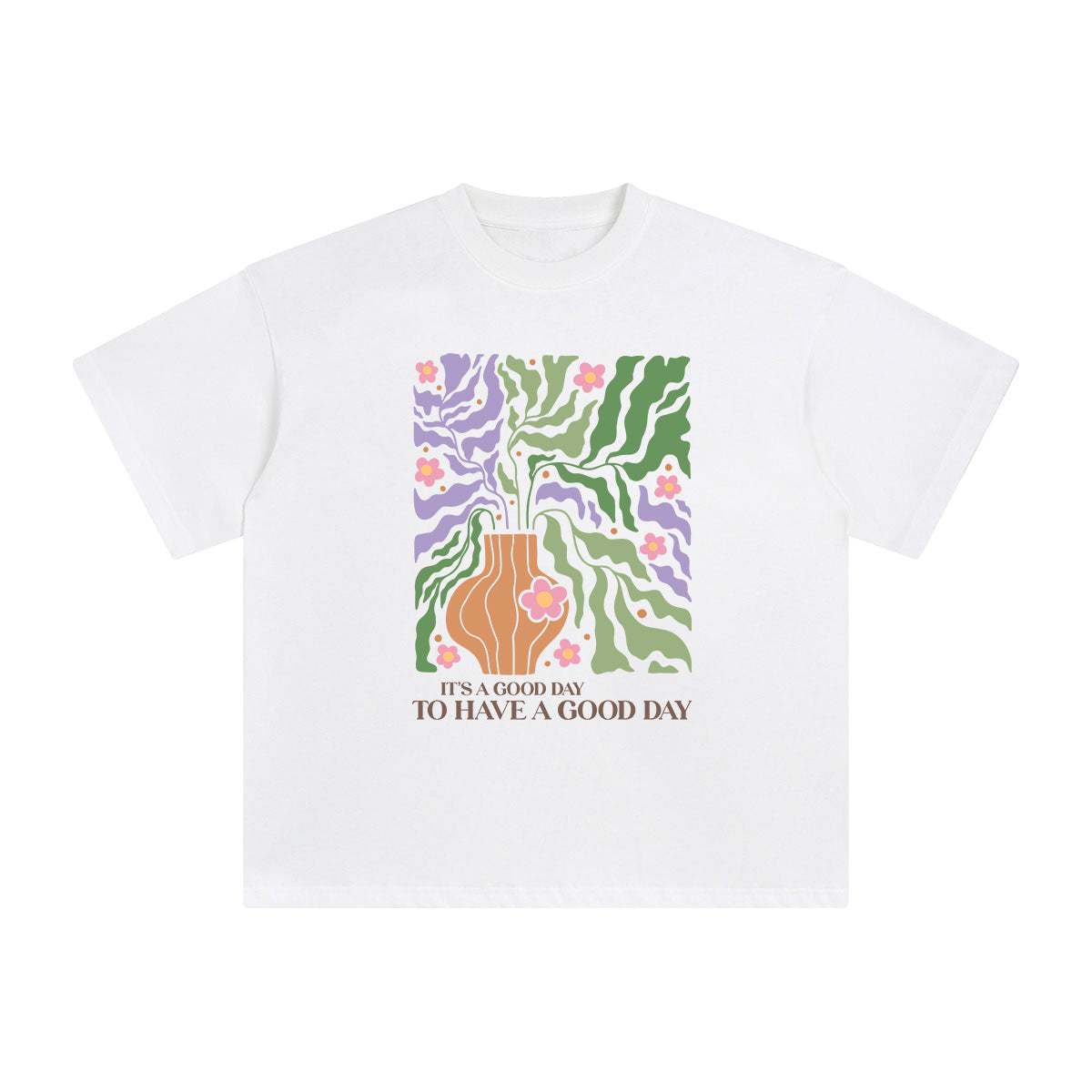 Boho Flower Abstract Graphic Tee-INNBLAC Fashion Apparel