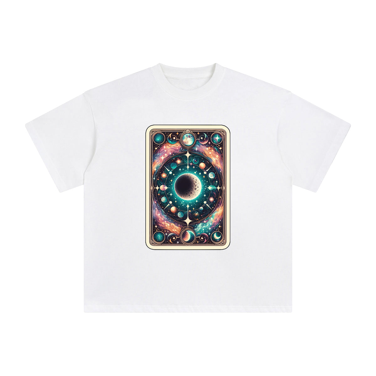 Mystical Moon Tarot Card Graphic Tee-INNBLAC Fashion Apparel