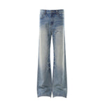 Vintage Washed Whiskered Slim Flare Jeans