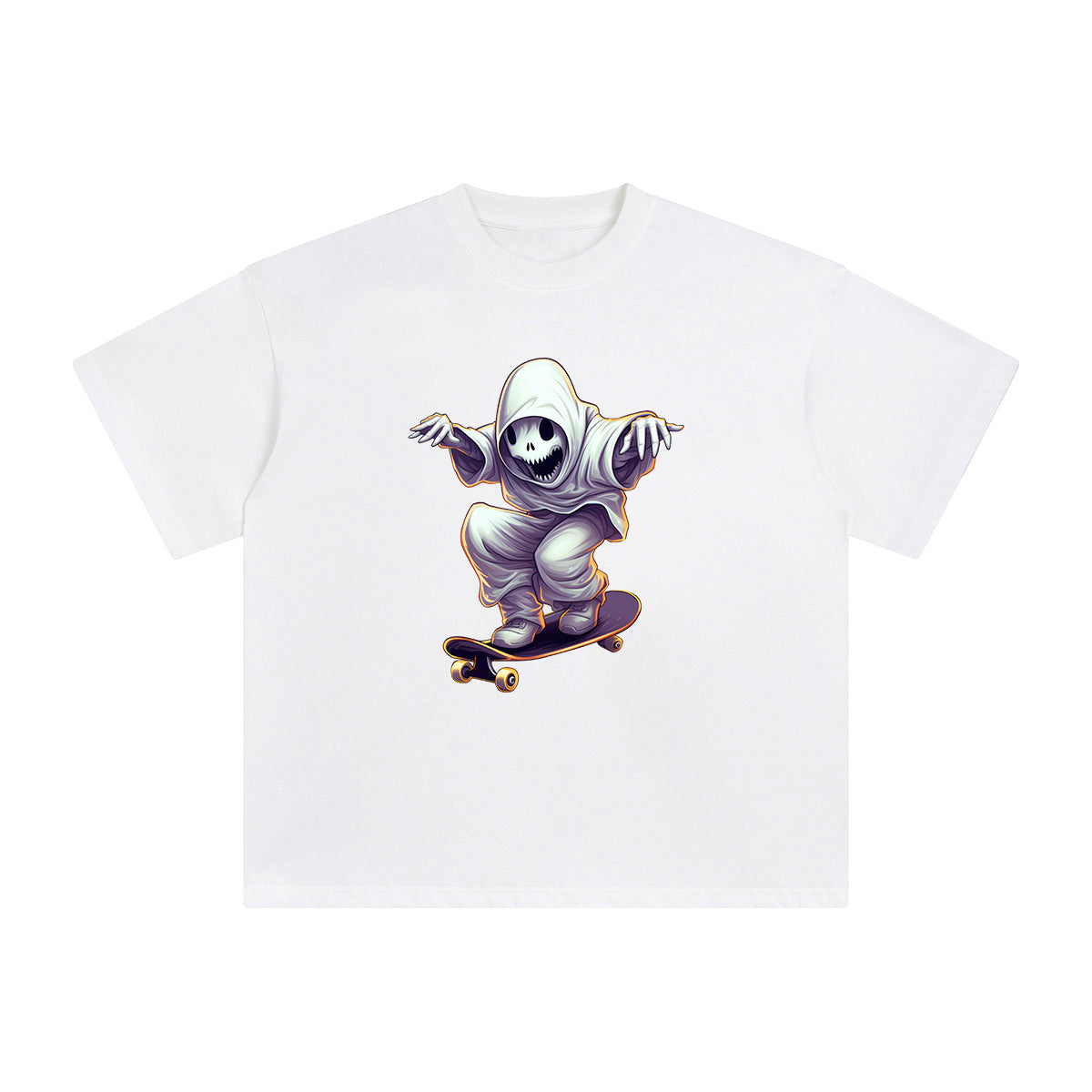 Ghost Skateboarding Graphic Tee-INNBLAC Fashion Apparel