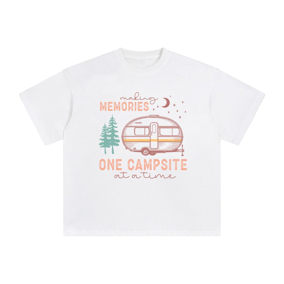 Camping Night Graphic Tee-INNBLAC Fashion Apparel