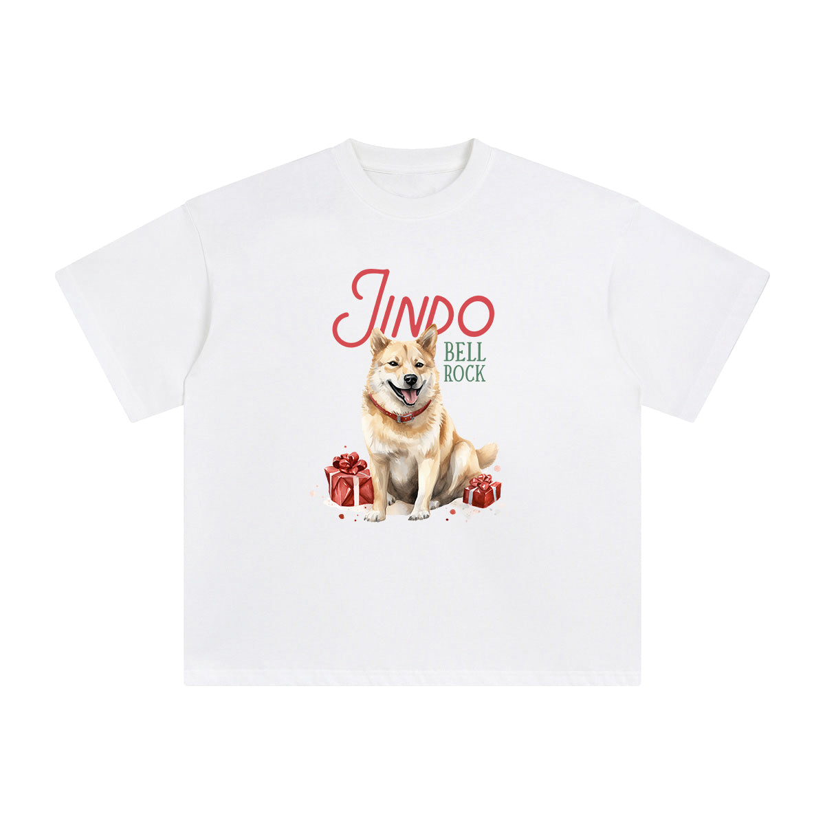 Christmas Jindo Graphic Tee-INNBLAC Fashion Apparel