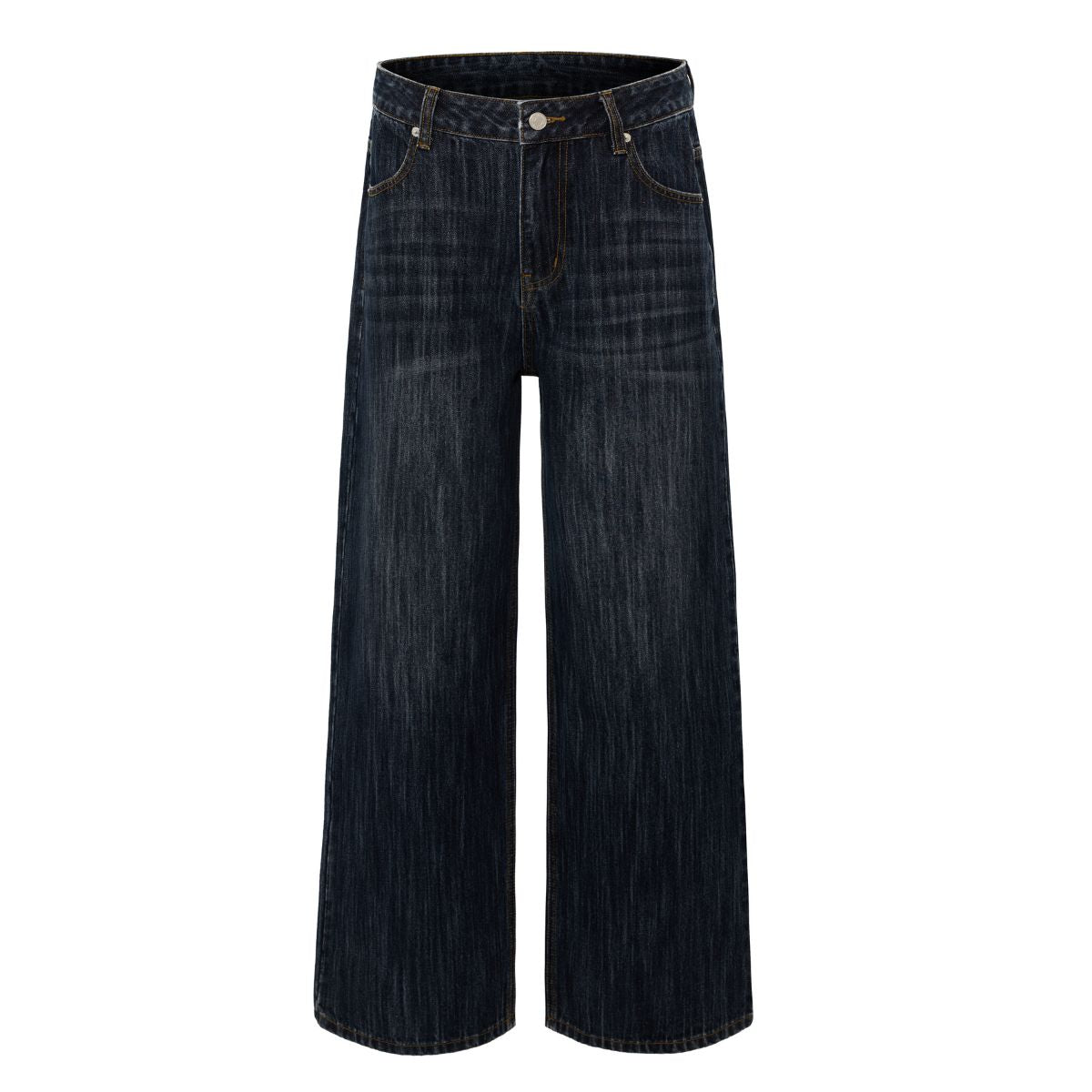 Vintage Slub Denim Wide Leg Jeans