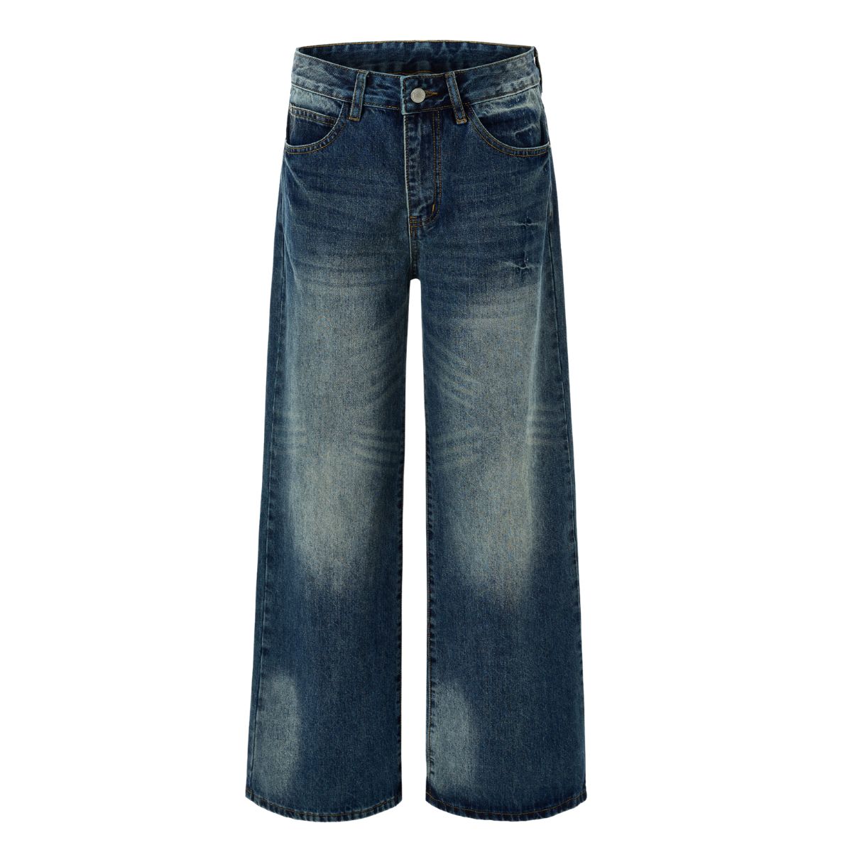 Vintage Washed Wide Leg Jeans